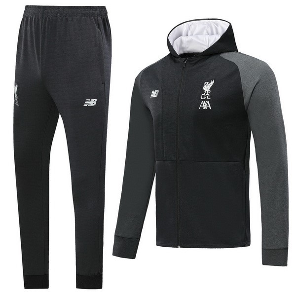 Replicas Chandal Liverpool 2019/20 Negro Blanco Gris